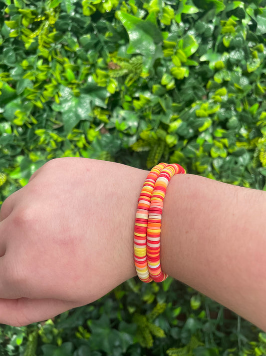 Fire orange bracelets